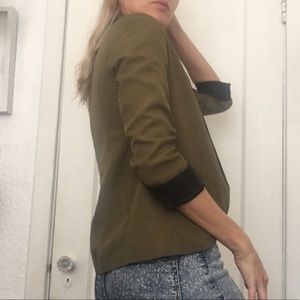 Topshop 3/4 sleeve blazer w contrast cuff
